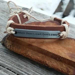 When there is a will adjustable handmade bracelet